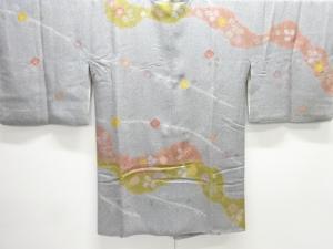 道長取に草花模様絵羽道行コート